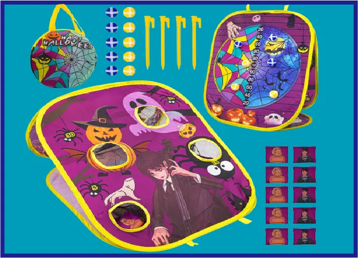 PISKEKAT Halloween Bean Bag Toss Game for Kids
